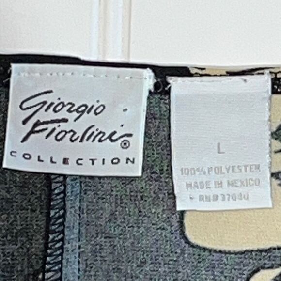 Giorgio Fiotline dress women’s size large flower core vneck tie waist 3/4 sleeve - Picture 7 of 12